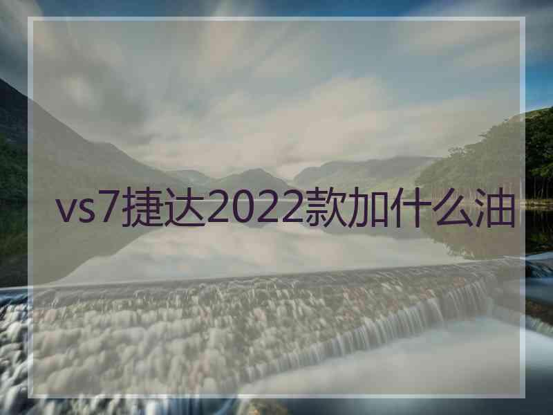 vs7捷达2022款加什么油