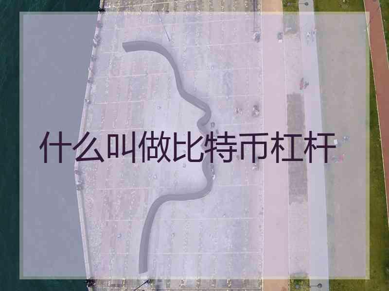 什么叫做比特币杠杆