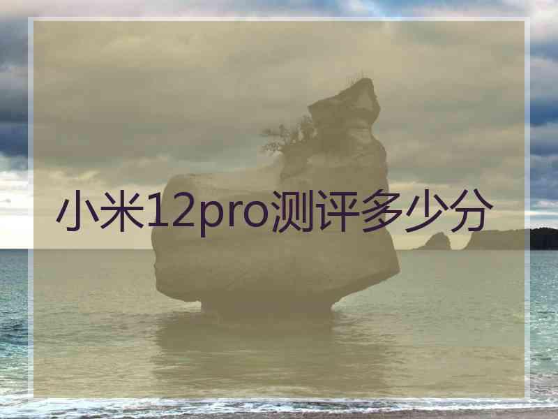 小米12pro测评多少分