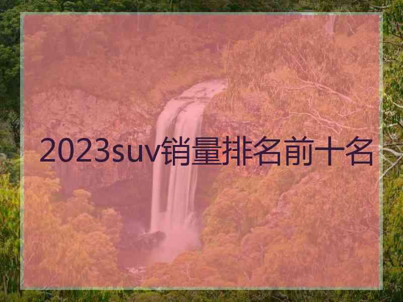 2023suv销量排名前十名