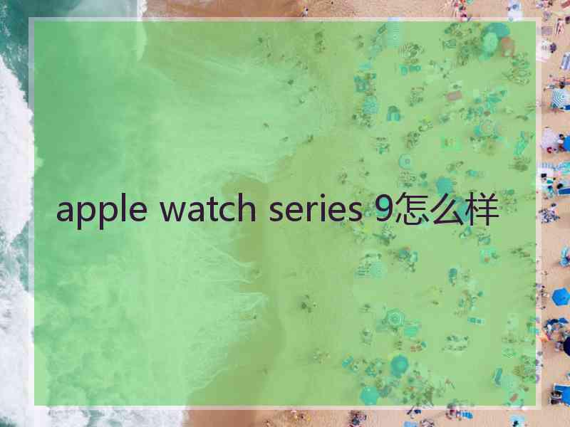 apple watch series 9怎么样