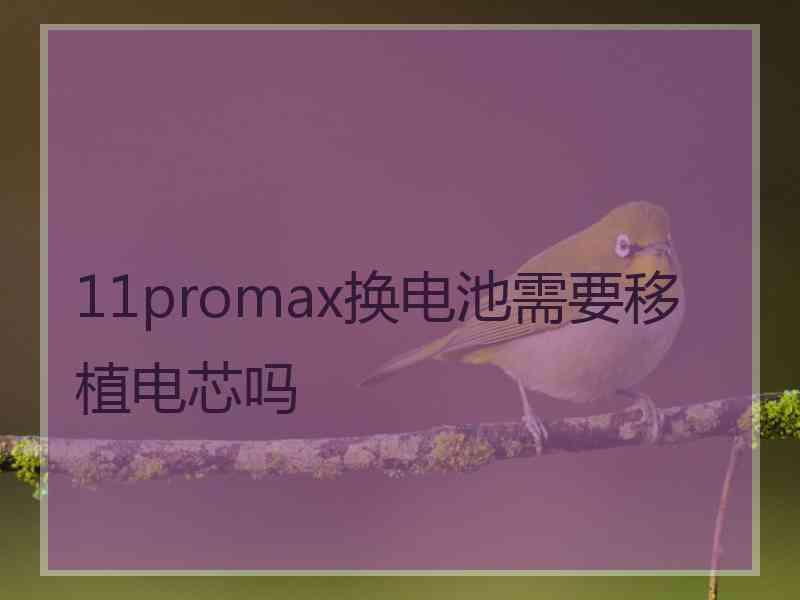 11promax换电池需要移植电芯吗