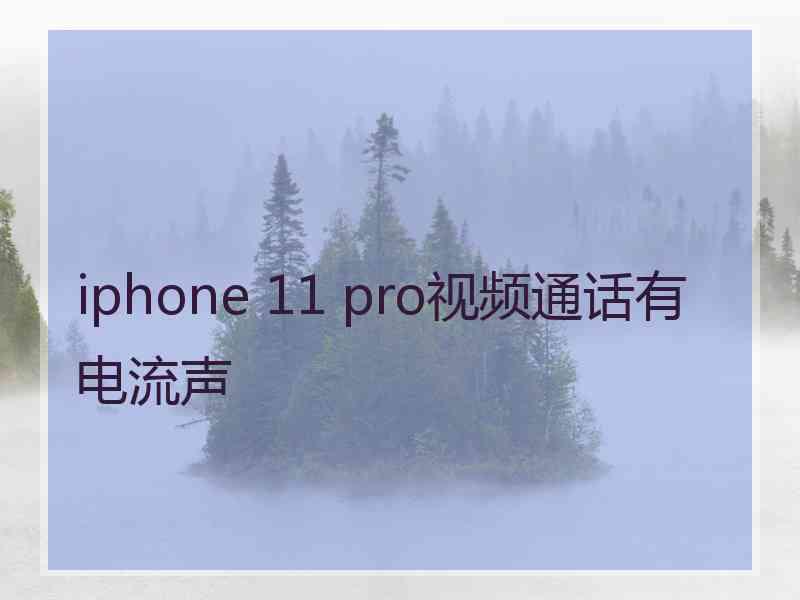 iphone 11 pro视频通话有电流声