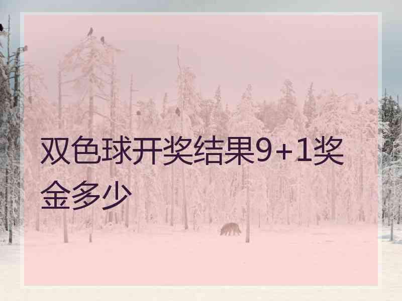 双色球开奖结果9+1奖金多少