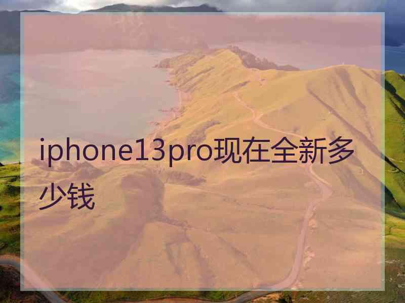 iphone13pro现在全新多少钱