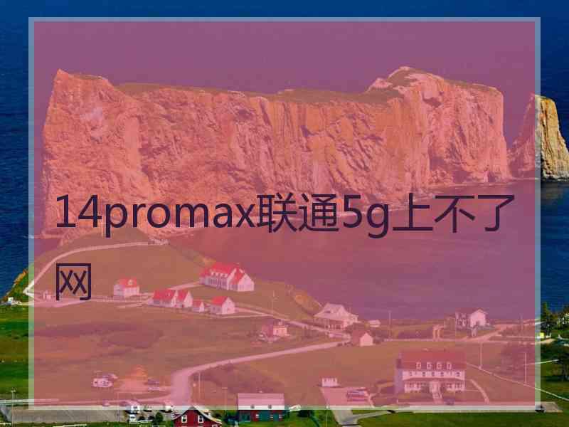 14promax联通5g上不了网