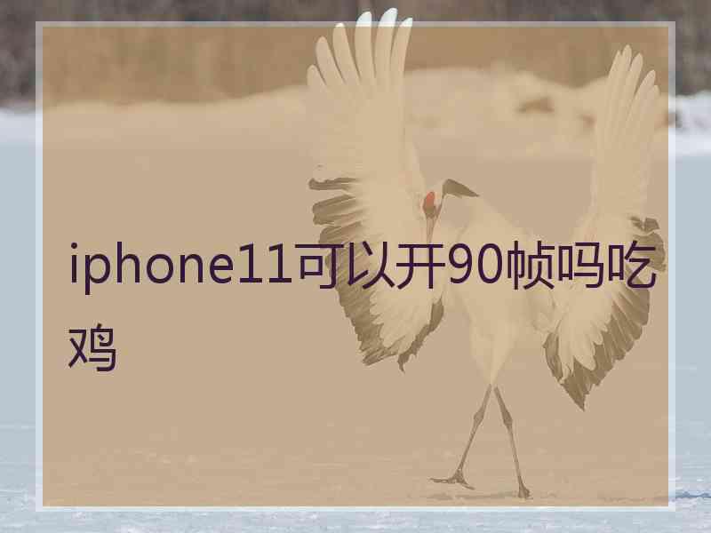 iphone11可以开90帧吗吃鸡