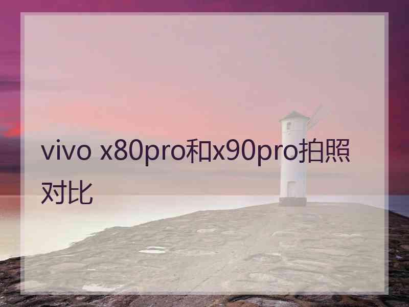 vivo x80pro和x90pro拍照对比