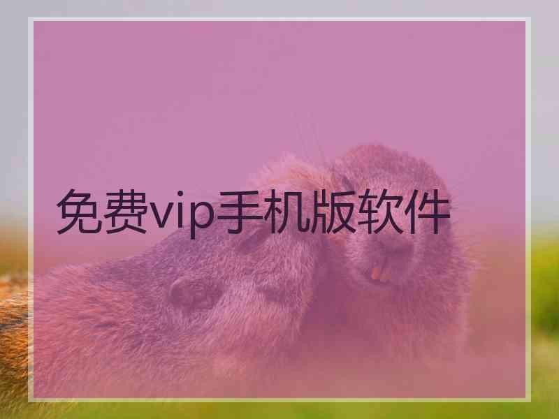 免费vip手机版软件