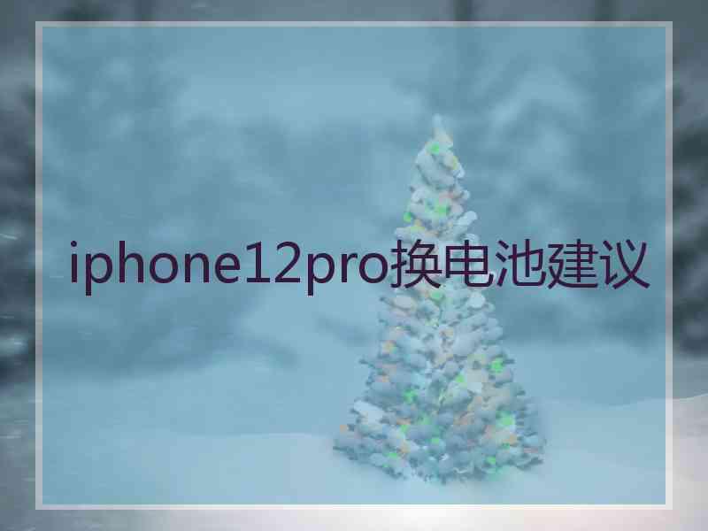 iphone12pro换电池建议