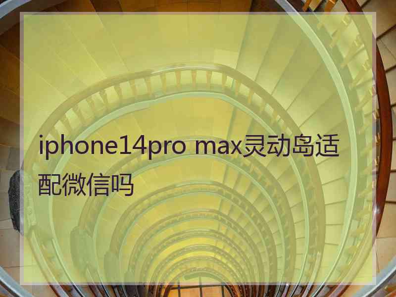 iphone14pro max灵动岛适配微信吗