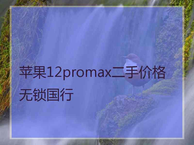 苹果12promax二手价格无锁国行