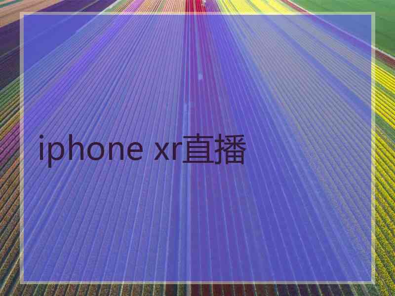 iphone xr直播