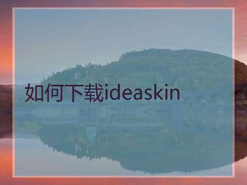 如何下载ideaskin