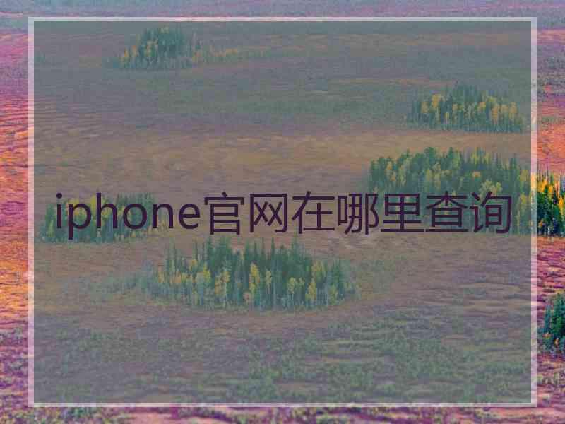 iphone官网在哪里查询