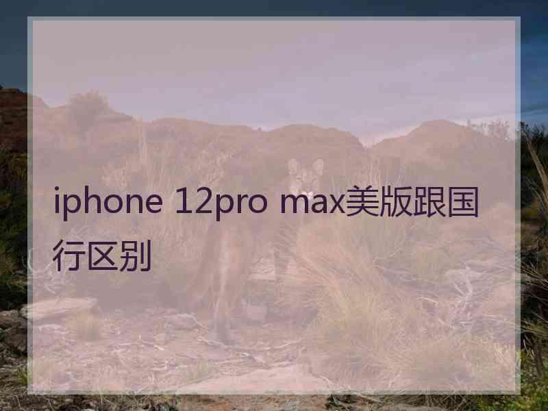 iphone 12pro max美版跟国行区别