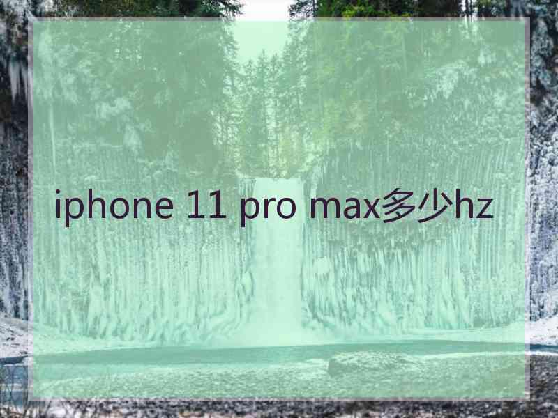 iphone 11 pro max多少hz