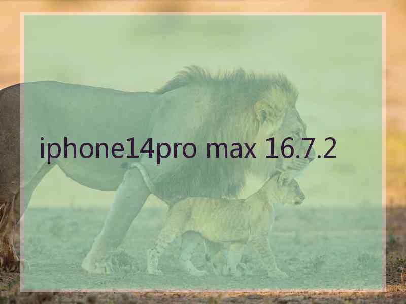 iphone14pro max 16.7.2