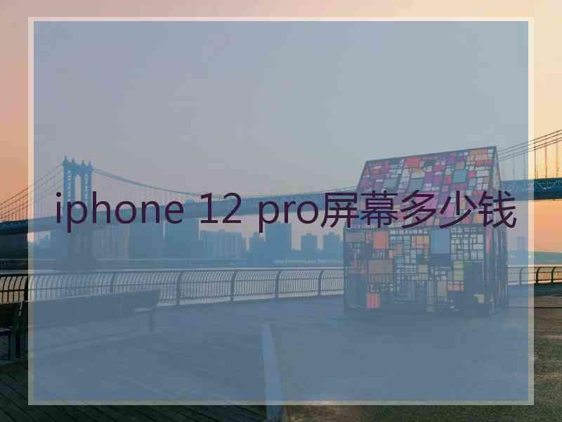 iphone 12 pro屏幕多少钱