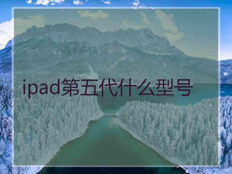 ipad第五代什么型号