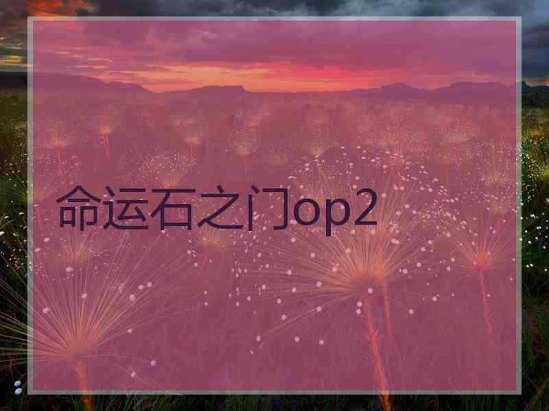 命运石之门op2