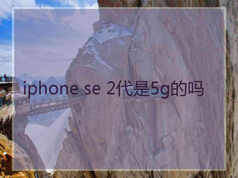 iphone se 2代是5g的吗