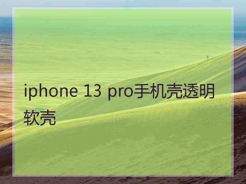 iphone 13 pro手机壳透明软壳