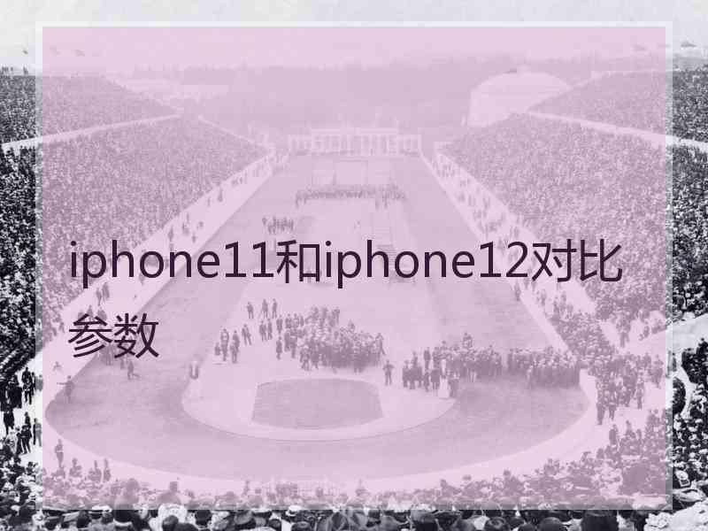 iphone11和iphone12对比参数