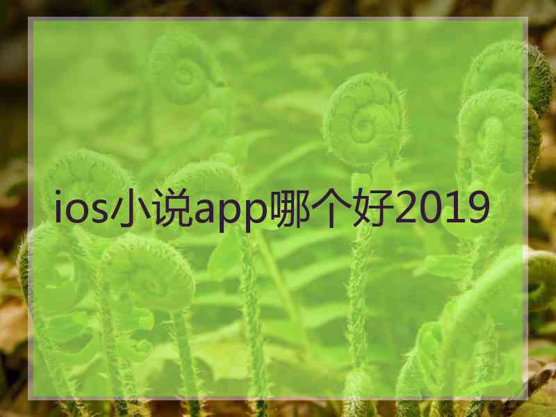 ios小说app哪个好2019