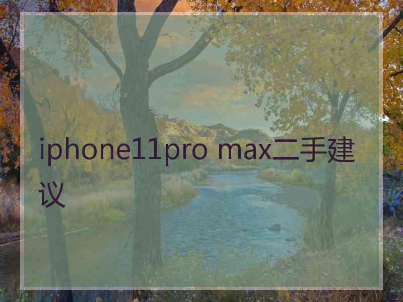 iphone11pro max二手建议