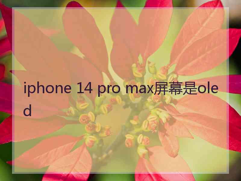 iphone 14 pro max屏幕是oled