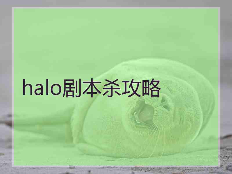 halo剧本杀攻略