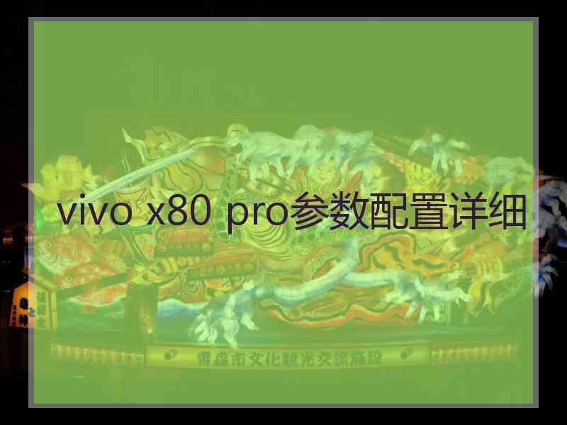 vivo x80 pro参数配置详细