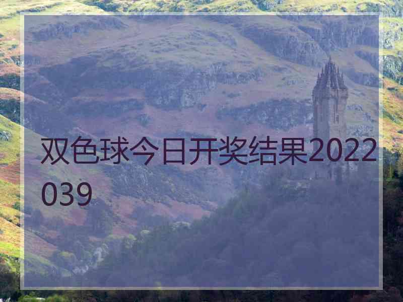 双色球今日开奖结果2022039