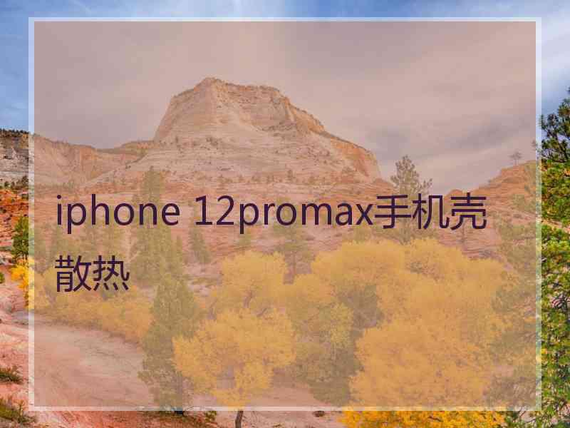 iphone 12promax手机壳散热