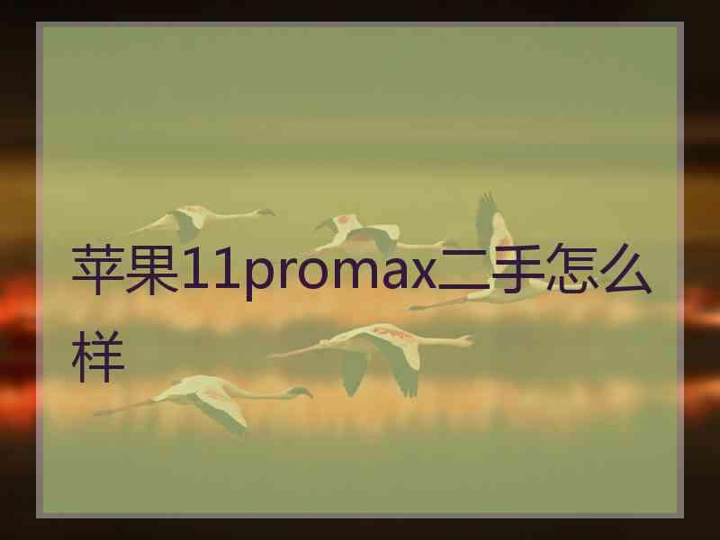 苹果11promax二手怎么样