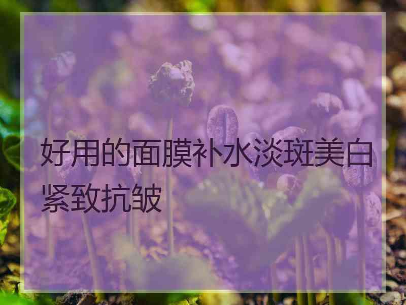 好用的面膜补水淡斑美白紧致抗皱