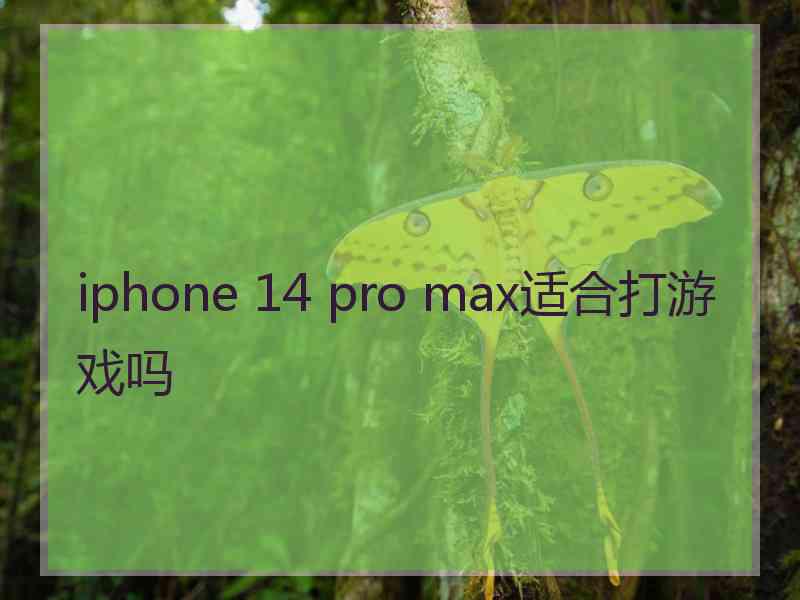 iphone 14 pro max适合打游戏吗