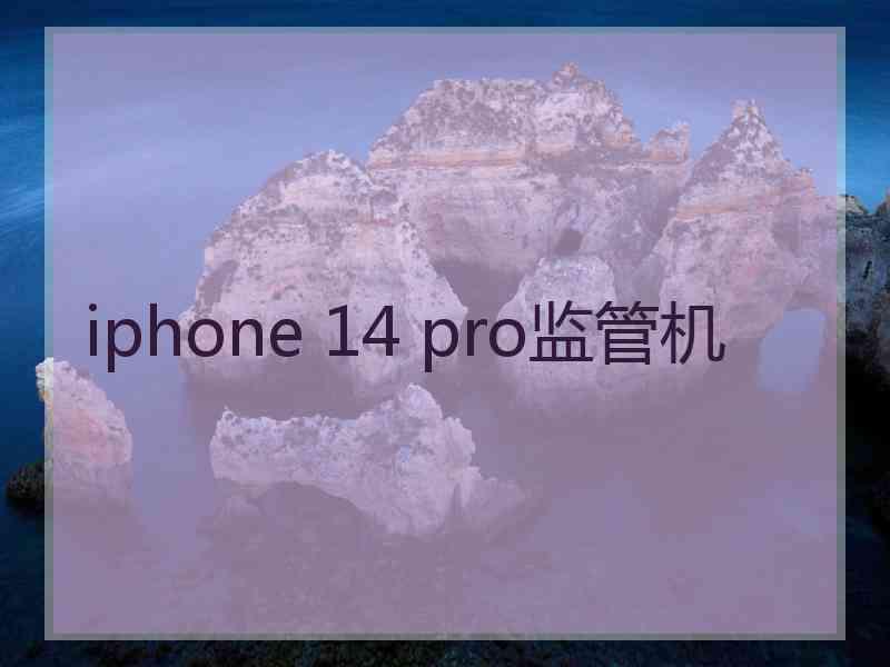 iphone 14 pro监管机