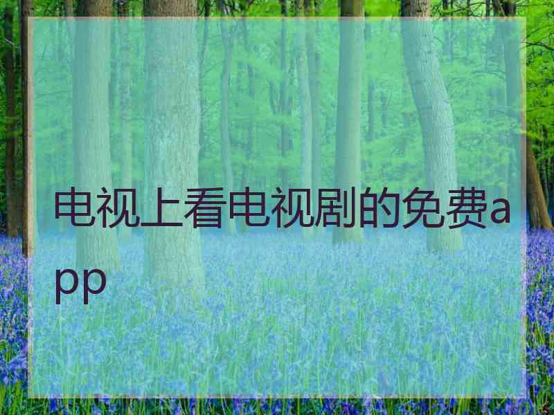 电视上看电视剧的免费app