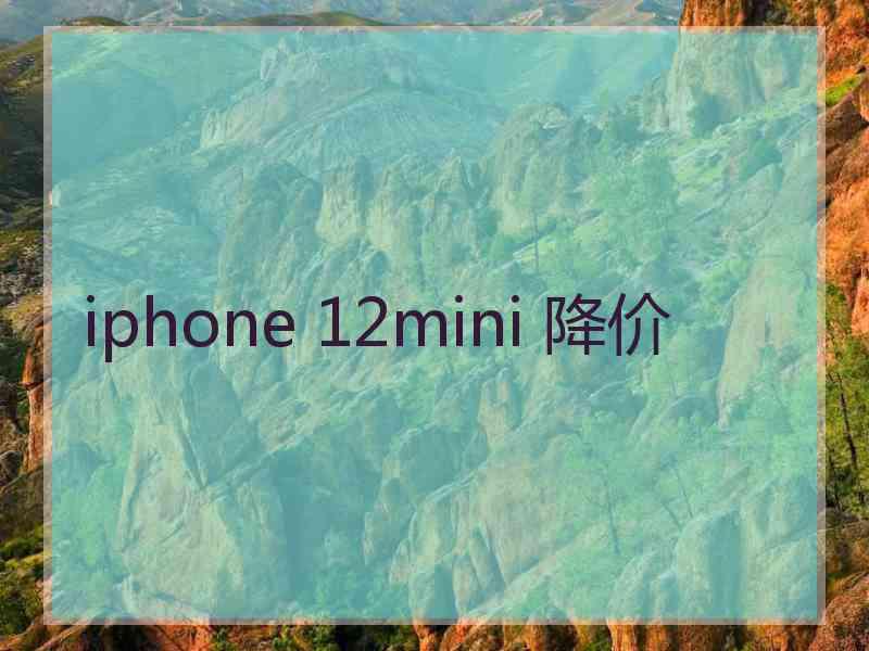 iphone 12mini 降价