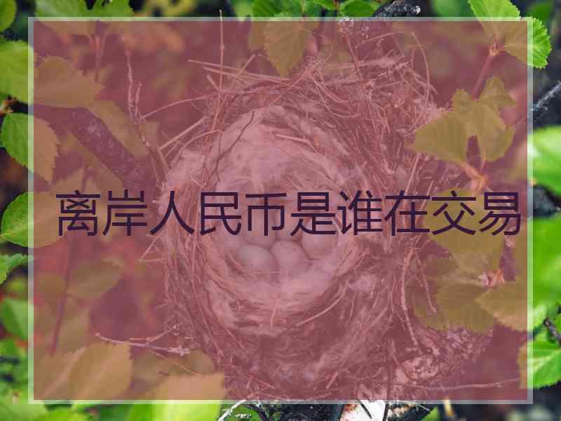 离岸人民币是谁在交易