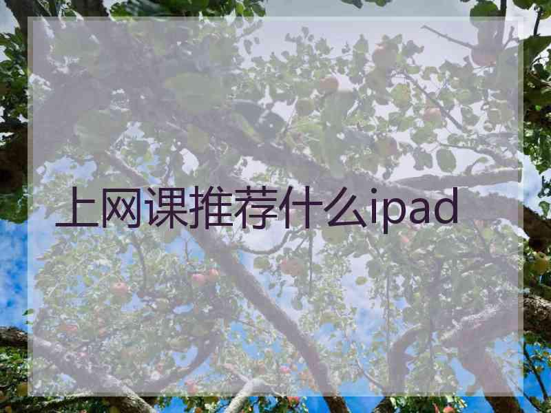 上网课推荐什么ipad