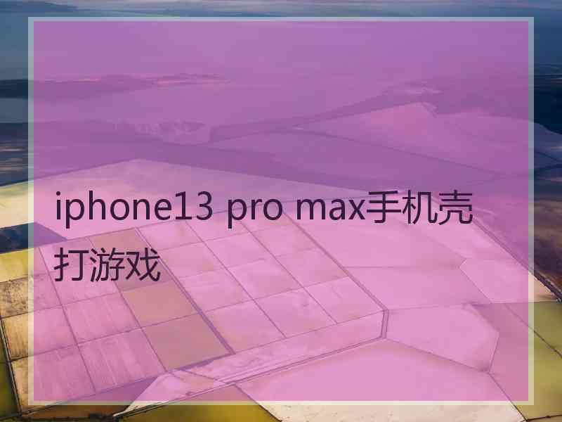 iphone13 pro max手机壳打游戏