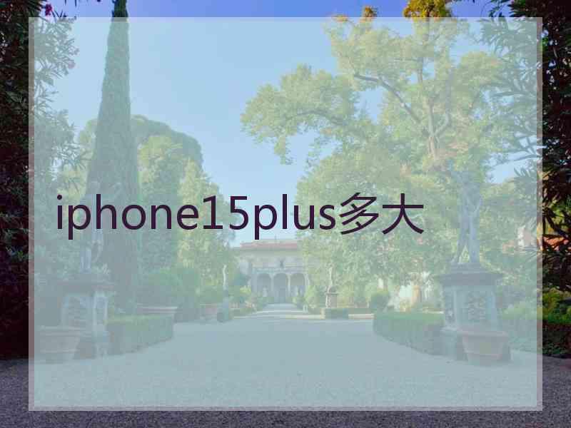 iphone15plus多大