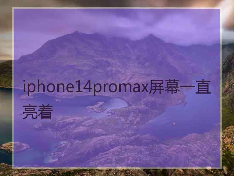 iphone14promax屏幕一直亮着