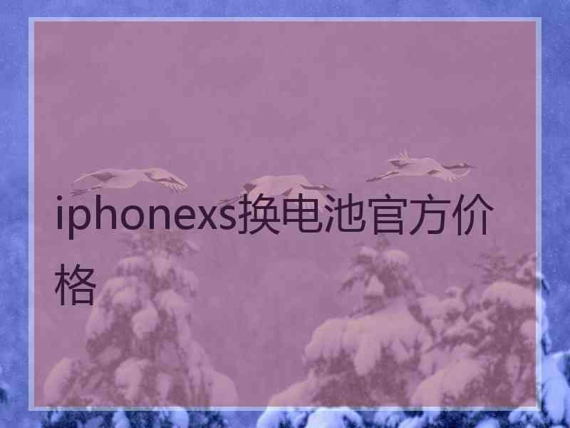 iphonexs换电池官方价格