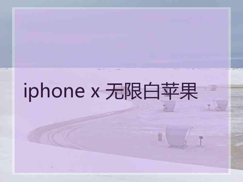 iphone x 无限白苹果