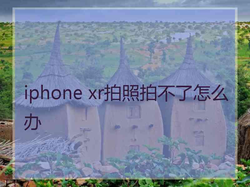 iphone xr拍照拍不了怎么办