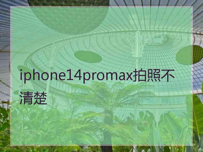 iphone14promax拍照不清楚